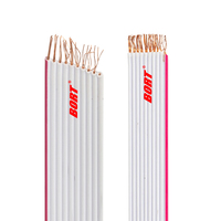 Fil électrique à pas de 1,27 mm, fil plat en PVC, câble plat gris à bord rouge UL2651 26AWG 24AWG