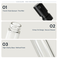 Flacon vaporisateur de parfum miniature à sertir en verre élégant 1,5 ml 2 ml, flacon testeur d'échantillon de parfum avec boîte