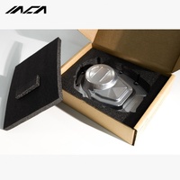 INCA Usinage CNC sur mesure Nouveau cache-culbuteur massif 114/107 M8 en aluminium billette pour moteur, accessoires moto, garantie 1 an