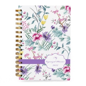 Catalogue Custom Printing Rose Gold Foil Spiral Organizer Hardcover Journal Diary Notebook Planner - Product Image 1