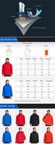 Vestes de sport unisexes, design tendance, impression personnalisée, vêtements de sport, vestes imperméables pour l'automne et les activités de plein air - Product Image 6