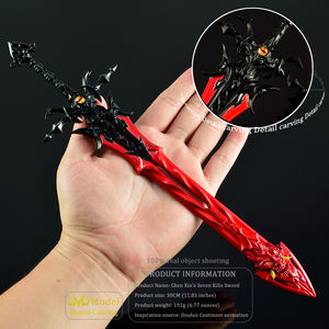 Espada Qisha de película <span class=keywords><strong>Soul</strong></span> Land de 30CM, adorno de Metal completo, diseño de doble cara única, espada de juguete coleccionable para juegos, espada samurái - Product Image 4