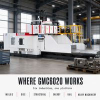 Centre d'usinage à portique double colonne lourd GMC6020, charge de table 18000 kg, commande CNC