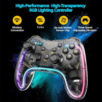 Manette de jeu transparente avec volant de direction et compatibilité 2.4G pour 2 Pro NS, manette sans fil pour Android/PC