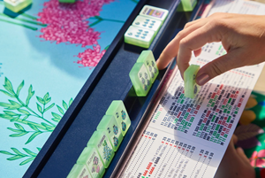 Tuiles de Mahjong de Luxe à Finition Perle Verte Matcha - Édition Designer « Garden Light », Ensemble de Jeu Personnalisé Portable - Product Image 4