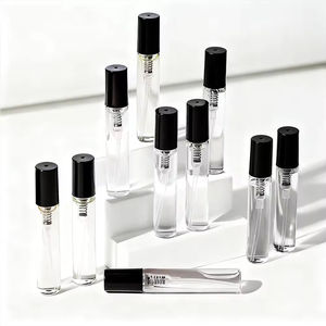 Vente en gros de mini flacons en verre 1ml 2ml 2.5ml pour échantillons de parfum, flacons vaporisateurs avec couvercle noir, faible MOQ, en stock, impression de logo - Product Image 1