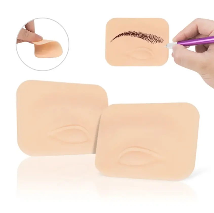 Small Size 3D Silicone Eyebrow and Eye Tattoo Practice Skin Factory Price Novice Learning Skin