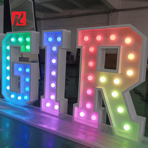 Kexian personalizado 4 pies 5 pies grande de metal iluminar la letra de la bombilla Baby Love Marry Me LED letras de la marquesina - Product Image 3