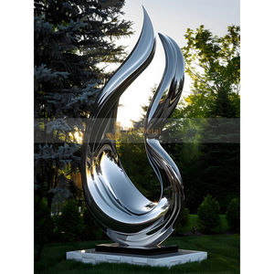 V275 Grande sculpture extérieure en acier inoxydable de jardin poli de haute qualité - Product Image 5