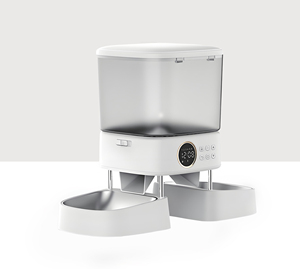 CITICITY OEM Pet Products 5L Automatic Portable Food Dispenser Push Button Double Bowl Dog <b>Cat</b> Smart Pet <b>Feeder</b> - Product Image 1