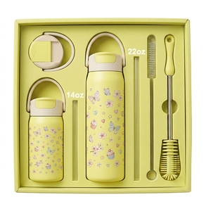 Bottiglia d'Acqua in Acciaio Inox a Bocca Larga con Isolamento Sottovuoto e Coperchio Ermetico per Bevande Fredde, Sport e Viaggi - Product Image 1