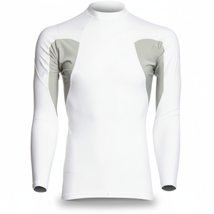 เสื้อรัดรูปแขนยาวสีขาวสำหรับผู้ชาย, เสื้อซับในเต็มตัวสำหรับฝึกออกกำลังกายในยิม - Product Image 1