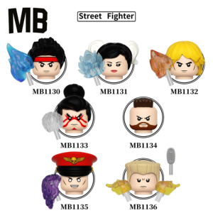 MB1130-1136 Street Fighter Chunli <span class=keywords><strong>Ken</strong></span> Zangief M.Bison Mini Personaggi da Costruire in Mattoncini Giocattoli - Product Image 1
