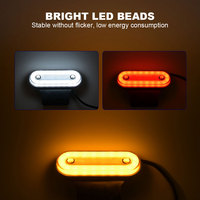 Feux de position latéraux de remorque réflecteur 12V 24V LED feux de dégagement de camion Bus Van Camper feu de Position latéral ambre rouge blanc