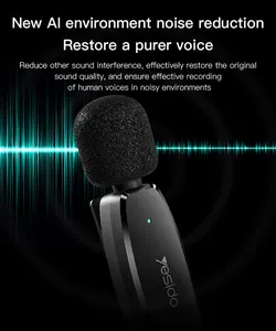 Yesido Portable Noise Reduction Wireless Transmission 360 Pickup Voice Type-C Transmit Port Wireless MEMS Microphone