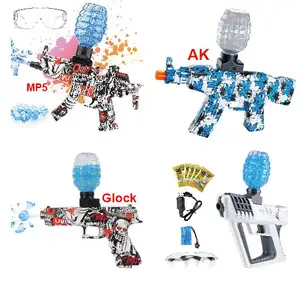 Pistola de brinquedo com espuma, arma de brinquedo elétrica automática ak para crianças, diy, motorizada com 40 nerf-compatível com dardos macios, grande presente de aniversário