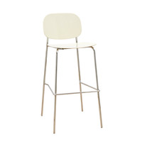 Tabouret de bar transparent, chaise haute de comptoir créative en acrylique de style nordique avec dossier pour gîte, complexe hôtelier, club et café