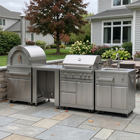 Cuisine extérieure modulaire OEM/ODM, antibactérienne, en acier inoxydable 304, multifonctionnelle pour le jardin