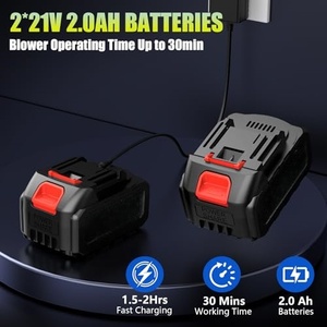 Professioneller Kabelloser Handgehaltener Laubbläser 180000 U/min Einstellbare Geschwindigkeit Staubreiniger 2x4,0Ah Akkus BF173-GREEN Modell 5kg - Product Image 4