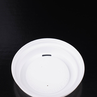 Couvercle en plastique PS jetable de haute qualité, écologique et anti-fuite pour gobelets à emporter, café et boissons chaudes