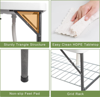 Table de filet pliante portable HDPE de meilleur choix pour le camping en plein air
