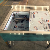 Évier double en acier inoxydable SUS304 sur mesure, autoportant avec pieds coulissants et crédence, fourni directement par l'usine
