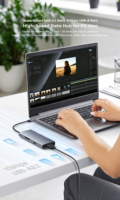 Lector de Tarjetas CFexpress Tipo A UHS-II, Lector de SD 4.0 y MicroSD 4.0, USB-C 3.2 y USB-A 3.2 10Gbps, Adaptador de Tarjeta de Memoria para Cámara y PC