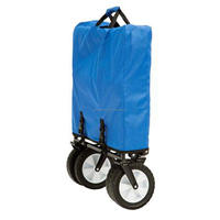 Vagoneta Plegable Reforzada con Ruedas Grandes, Construcción Robusta, Interior Espacioso, Carrito con Ruedas Ajustables