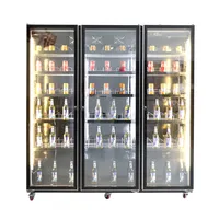 Fashionable Supermarket Glass Door Beverage Cabinets