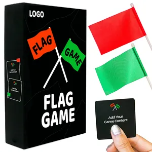 Sıcak satış özel baskı eğlenceli içme oyunları içecek kartı yetişkin parti oyunu bayrak ile Set