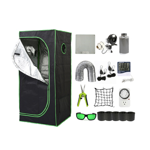 Grow Tent Complete Kit  with LED Grow Light Carbon Filter Inline Fan Air Duct Rope Hanger Timer etc 