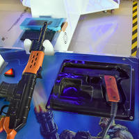 Nouvel Arrivage Machine de Jeu d'Arcade de Tir au Pistolet pour Enfants, Simulateur Anglais en Métal, à Monnayeur, avec Écran Vidéo Géant de 65 Pouces