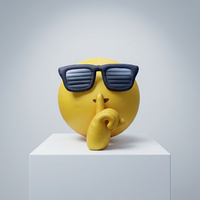 Figure publicitaire gonflable durable en PVC de haute qualité, style emoji personnalisable, longueur 8 à 10 pieds, pour l'ouverture d'un magasin