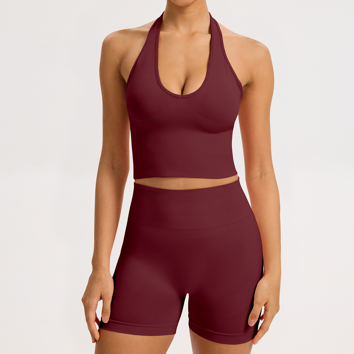 Soutien-gorge + short rouge cerise