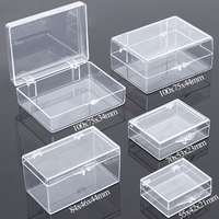 Boîtes de rangement en acrylique transparent YUZMEI en gros avec couvercle à charnière, présentoirs pour badges et épingles, petites boîtes rigides à charnière