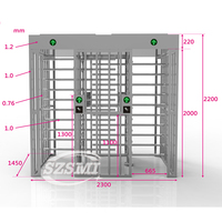 Torniquete de Altura Completa con Mecanismo de Seguridad QR RFID para Obras de Construcción, Precio al por Mayor