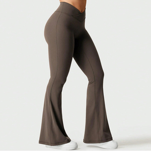 MIQI نايلون شكل V طماق اليوغا اللياقة البدنية السيطرة على البطن Activewear اندلعت بعقب رفع سكرش السراويل اليوغا - Product Image 3