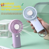 Nouveau ventilateur portable simple en plastique, mini-ventilateur de bureau USB rechargeable à 3 vitesses pour dortoir et bureau, vente en gros