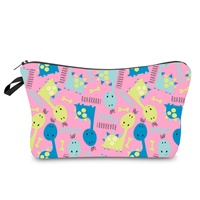 Organisateur de monnaie et accessoires à fermeture éclair personnalisé en RPET recyclé, imprimé numériquement par sublimation avec motifs animaux, écologique et coloré – Idéal pour les cadeaux