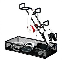 Support de rangement pour manette de jeu en métal, support pour casque, quatre niveaux, design non pliable, sans installation, pour bureau