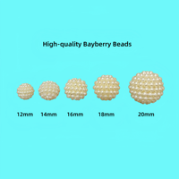 Perles synthétiques colorées de 10 mm en forme de baies de myrtille, 100g/sac, pour la fabrication de bracelets, colliers et boucles d'oreilles