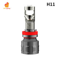 T8 Projecteur Lampe H4 Mini Led Projecteur Phare pour Voiture avec Led Mini T8 Lentille Haut et Bas Faisceau Ampoule H7 H11 6500K Personnalisé