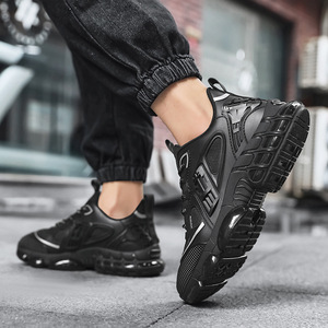 Chaussures tendance pour hommes, respirantes, en mesh, avec semelle en caoutchouc amortissante, doublure en coton, toutes saisons - Product Image 3