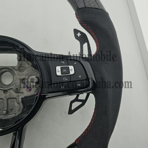 พวงมาลัยคาร์บอนไฟเบอร์อัลคันทาร่า LED รุ่นยอดนิยมสำหรับรถยนต์ Volkswagen VW GTI7 Golf MK7 - Product Image 3