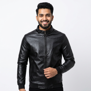 Casual Wears New Arrival <b>Men's</b> High Quality Fashion Design Pu <b>Leather</b> <b>Jacket</b> for <b>Men</b> - Product Image 1