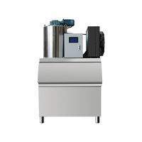 Machine à glace en flocons commerciale 500 kg/24 h en acier inoxydable, machine à glace automatique pour la pêche/l'industrie agroalimentaire