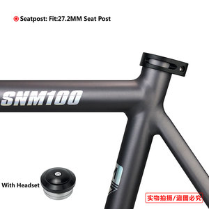 <span class=keywords><strong>Cadre</strong></span> de vélo à pignon fixe Tsunami SNM100 700C en alliage d'aluminium avec frein à disque et dérailleur avant à vitesse unique - Product Image 4