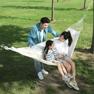 Hamaca Portátil de Nailon para Acampar al Aire Libre, Diseño a Rayas, para 2 Personas, Capacidad de 300 kg, 270 cm de Largo, Venta al Por Mayor - Product Image 4