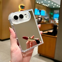 Coque de téléphone portable simple en matériau PC rigide avec miroir pour iPhone Duo