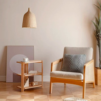 Étagère moderne simple, canapé de chambre à coucher, table basse, art, petite famille, table d'appoint multicouche